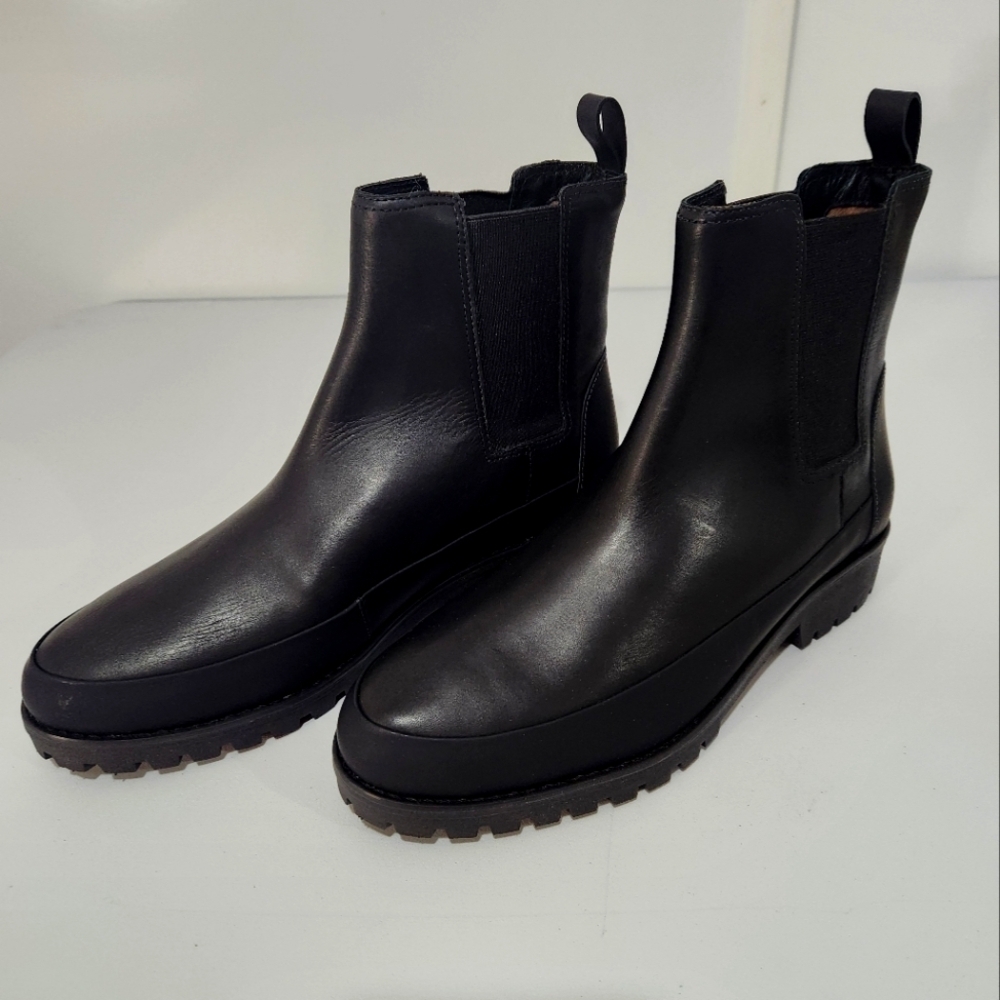 Rebecca Allen Black Leather Ankle Boots, Size 8.5, NWOT